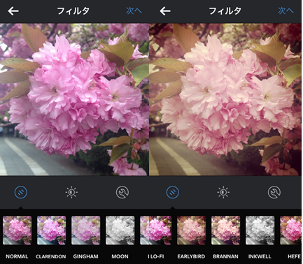 Instagram写真フィルター