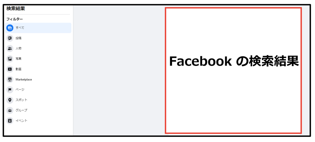 Facebook 検索結果