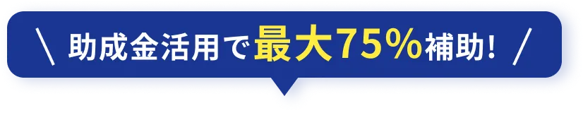 助成金活用で最大75%補助！